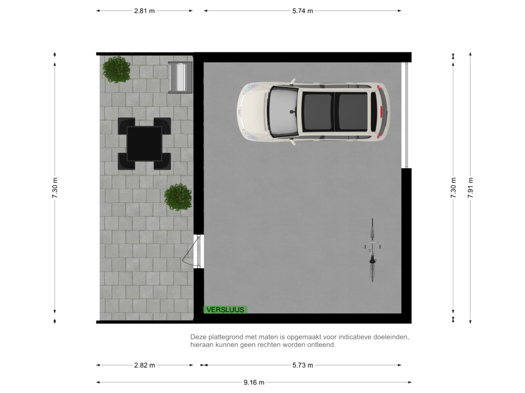 View floorplan of Garage of Brandstraat 3