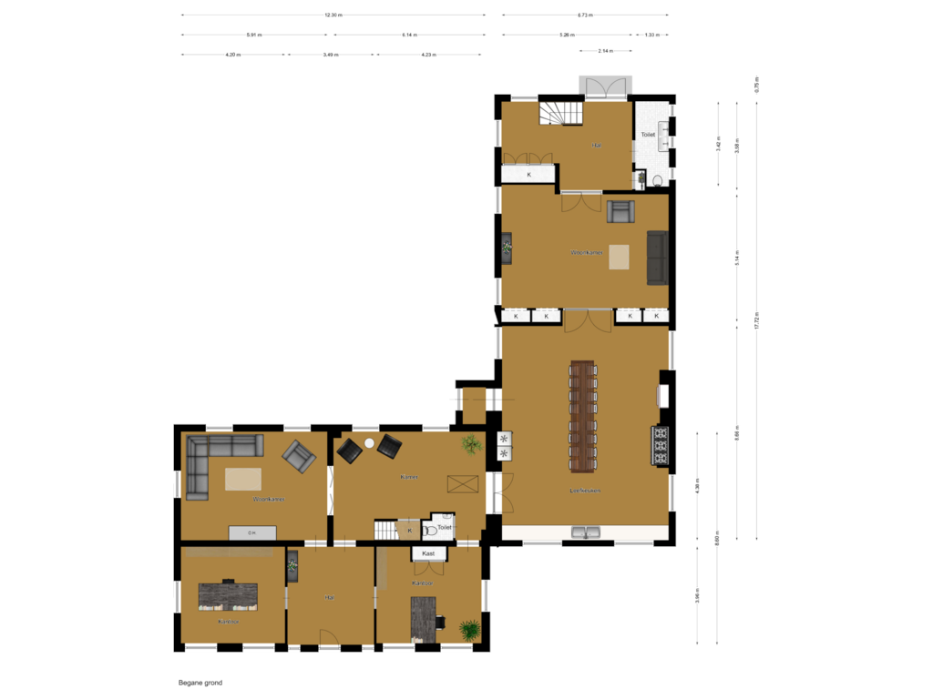 Bekijk plattegrond van Begane grond van Zuideinde 36