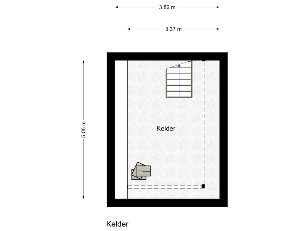 Bekijk plattegrond van Kelder van Zuideinde 36