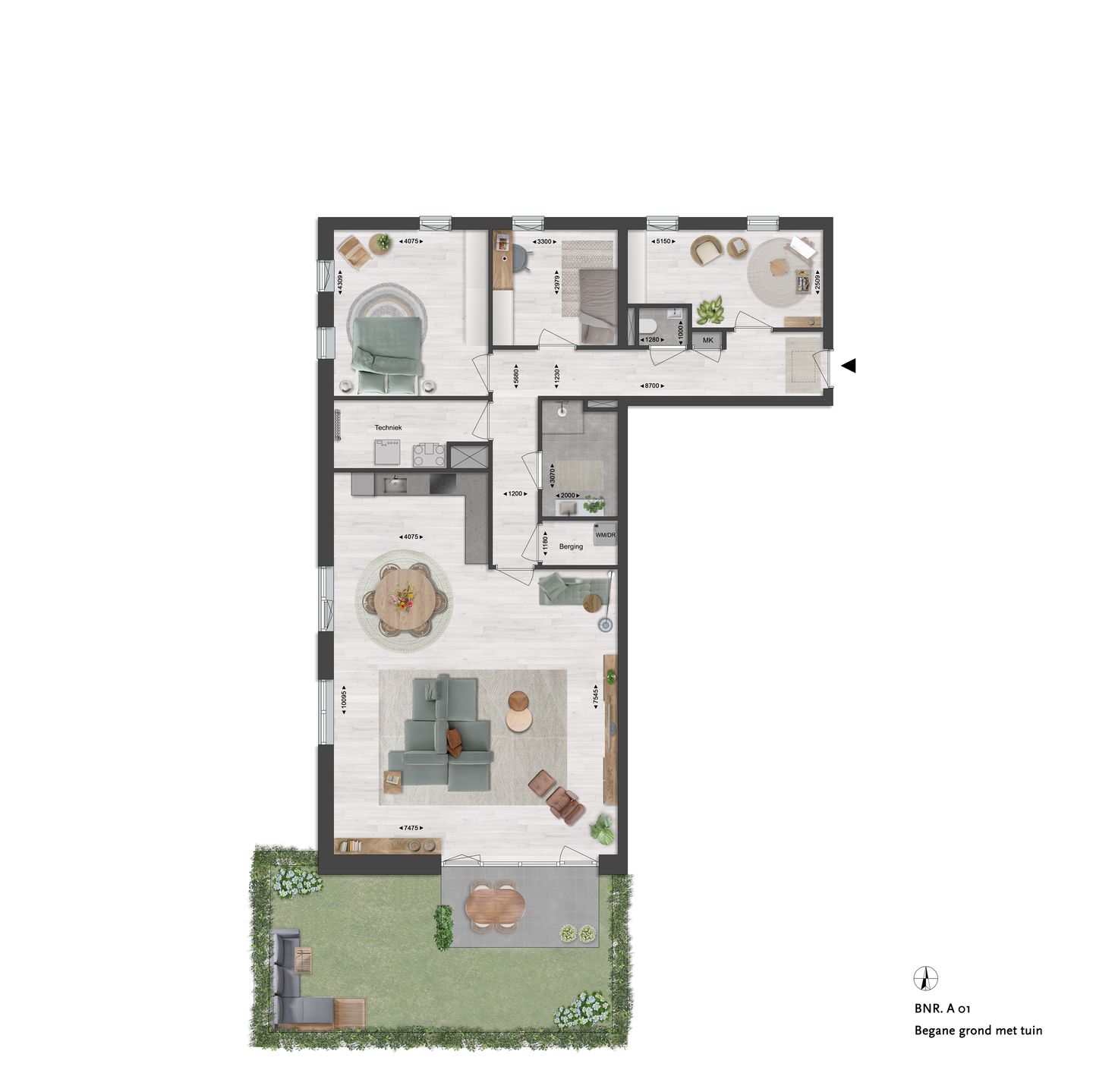 Foto 4 van Appartement begane grond bnr. A01