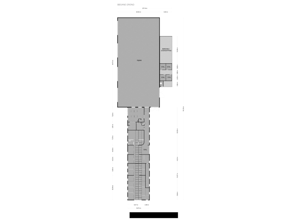 Bekijk plattegrond van stal van Kampsteeg 45