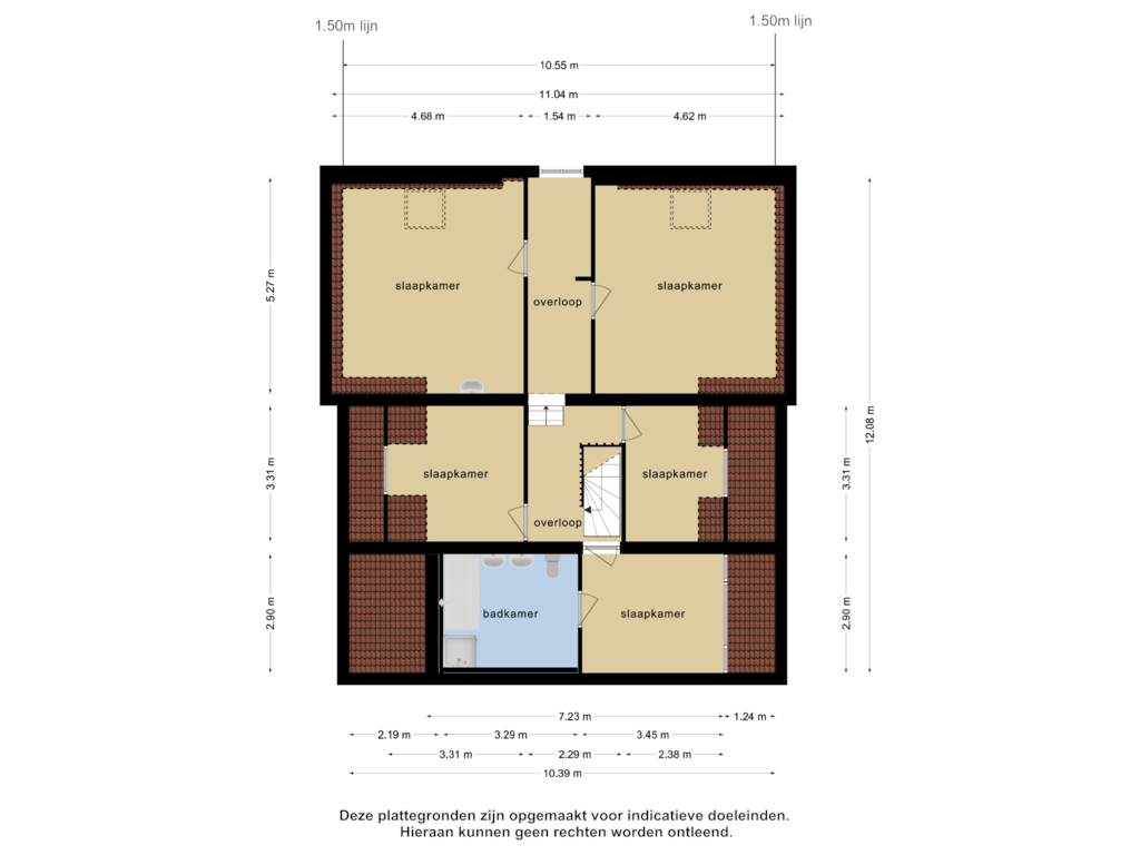 Bekijk plattegrond van 1e verdieping van Onze Lieve Vrouwestraat 30