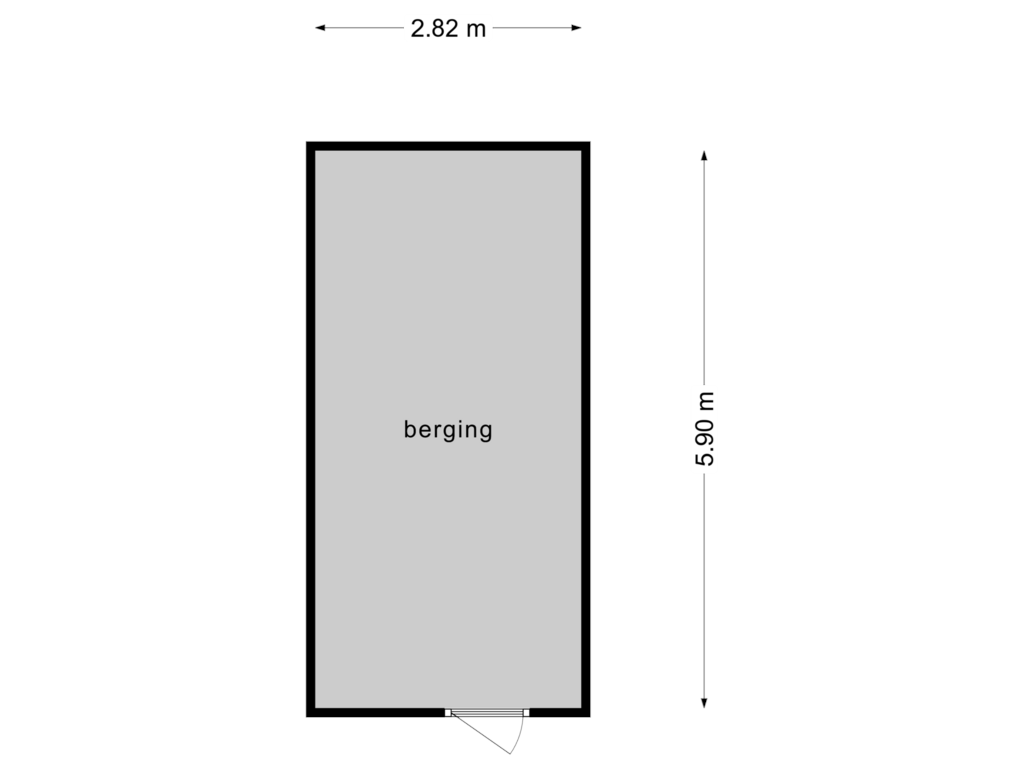 View floorplan of Berging of Dorpsstraat 24-J