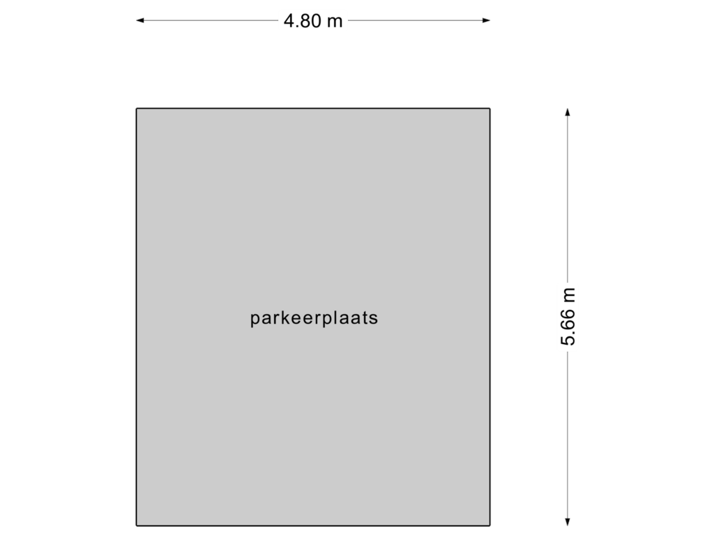 View floorplan of Parkeerplaats of Dorpsstraat 24-J