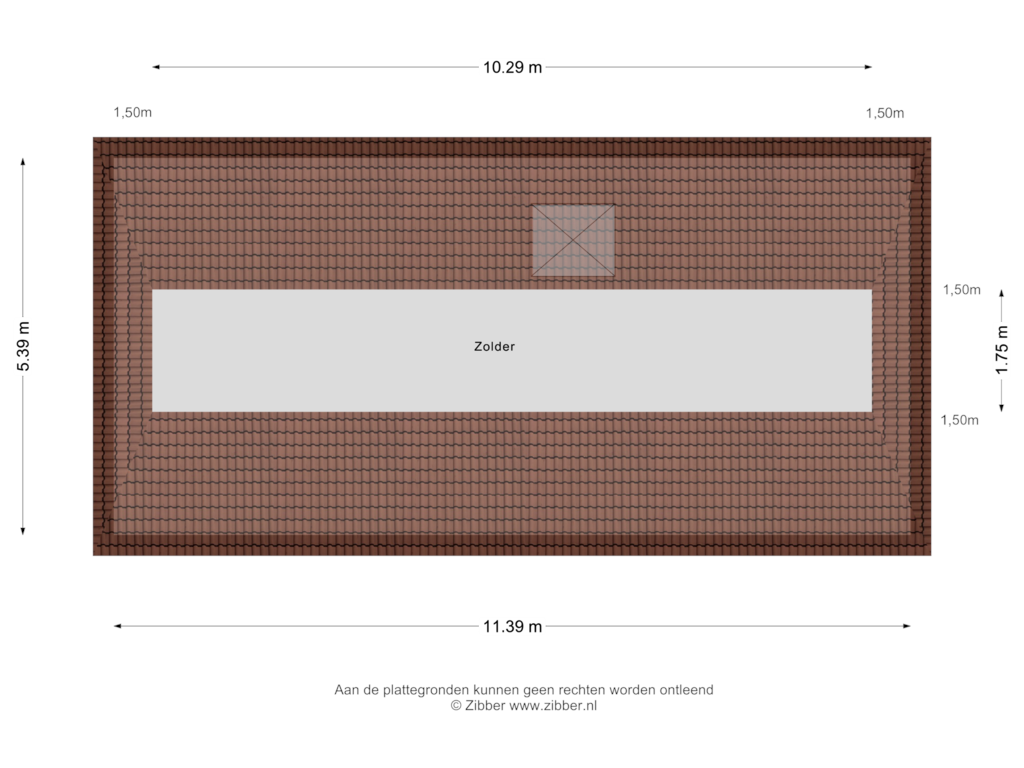 View floorplan of Zolder of Binnenpad 20