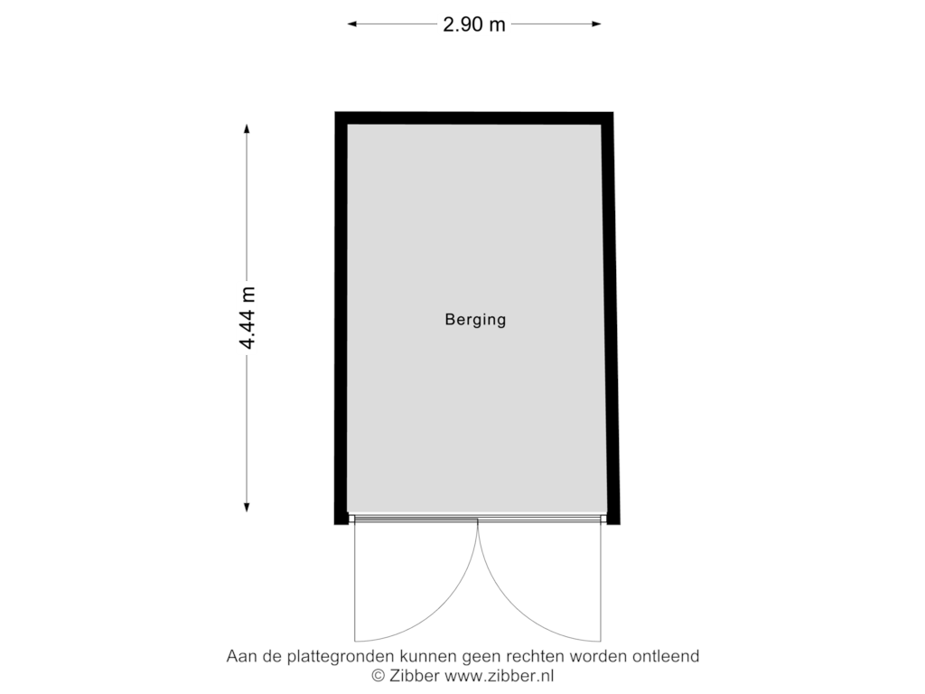 View floorplan of Berging 2 of Binnenpad 20