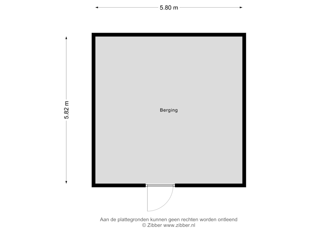 View floorplan of Berging 3 of Binnenpad 20