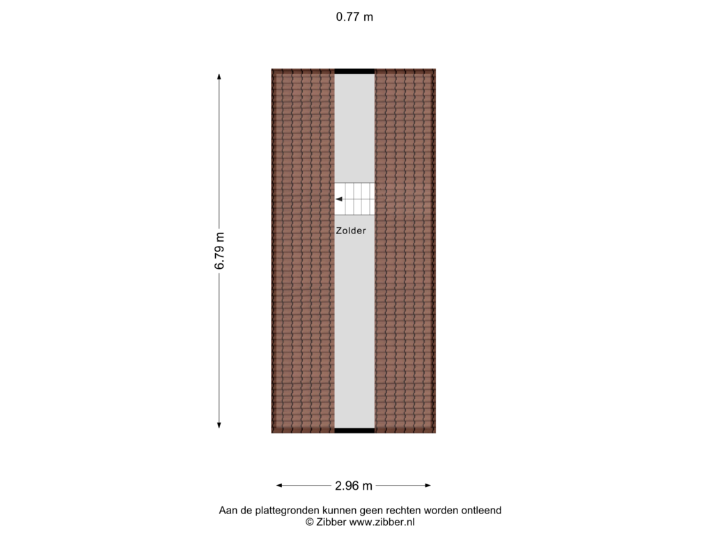 View floorplan of Zolder of Binnenpad 20