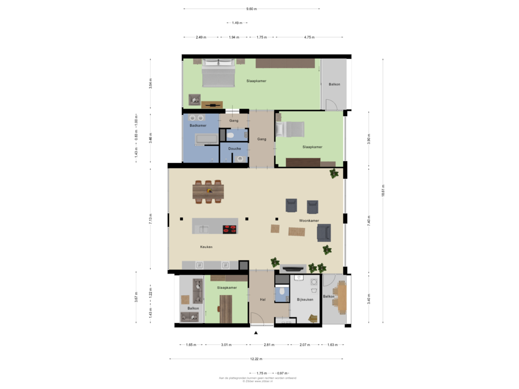 Bekijk plattegrond van Appartement van Tesselschadelaan 18