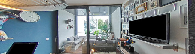 Bekijk 360° foto van Slaapkamer nu in gebruik als kantoor met toegang tot balkon van Tesselschadelaan 18