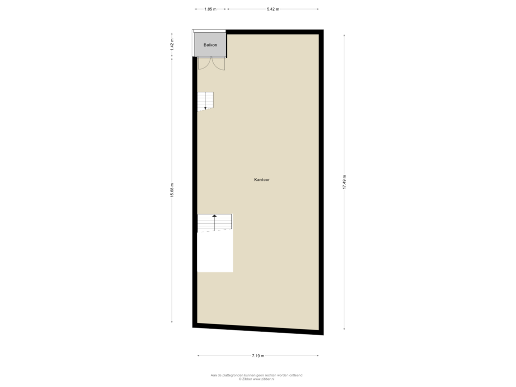 Bekijk plattegrond van Eerste verdieping van Molenstraat 157