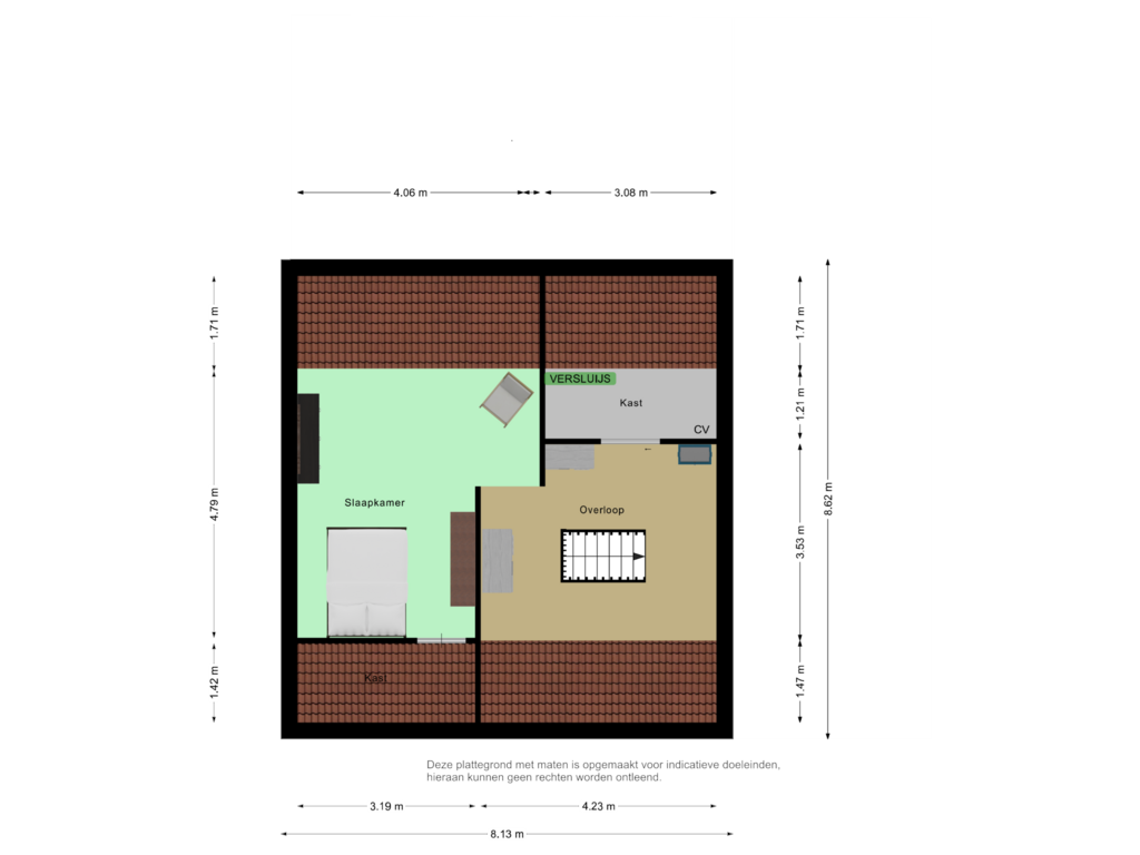 Bekijk plattegrond van 2e verdieping van Christiaansenstraat 3