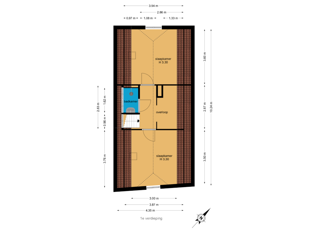 Bekijk plattegrond van 1e verdieping van Schoolstraat 49