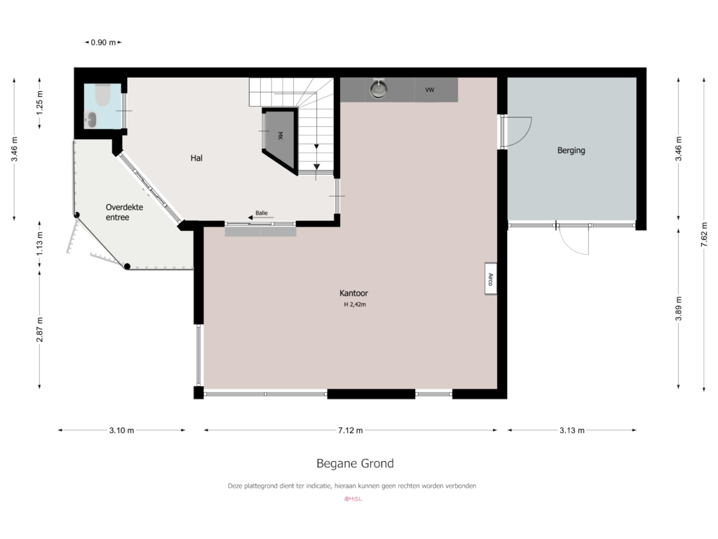 Bekijk plattegrond van Begane Grond van Heerstraat Zuid 2