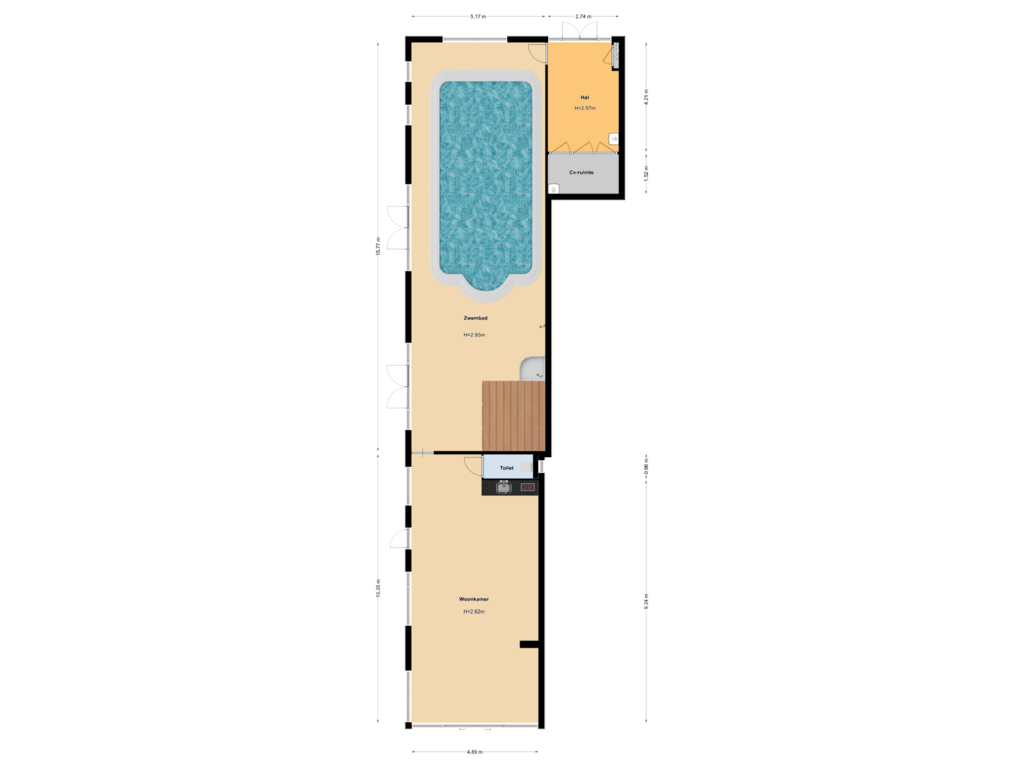 Bekijk plattegrond van Bijgebouw van Brugstraat 12