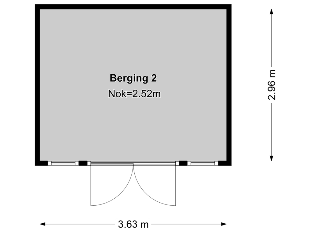 Bekijk plattegrond van Berging 2 van Brugstraat 12