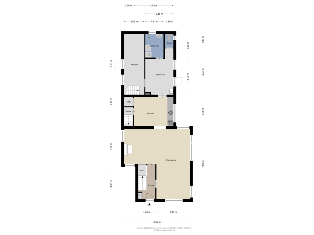 View floorplan of Begane grond of Bergstraat 10