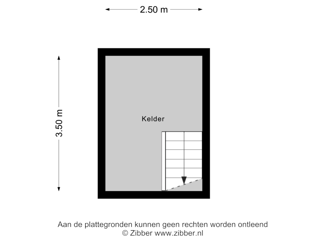 View floorplan of Kelder of Bergstraat 10