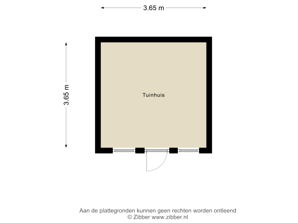 View floorplan of Tuinhuis of Bergstraat 10