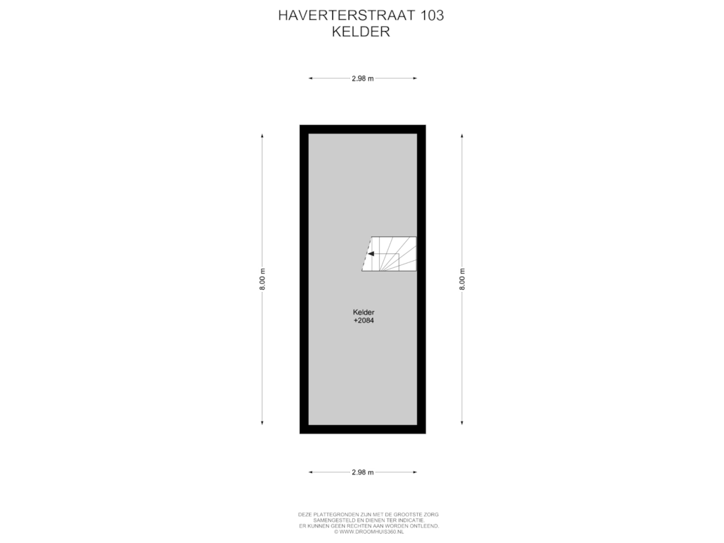 Bekijk plattegrond van Kelder van Haverterstraat 103