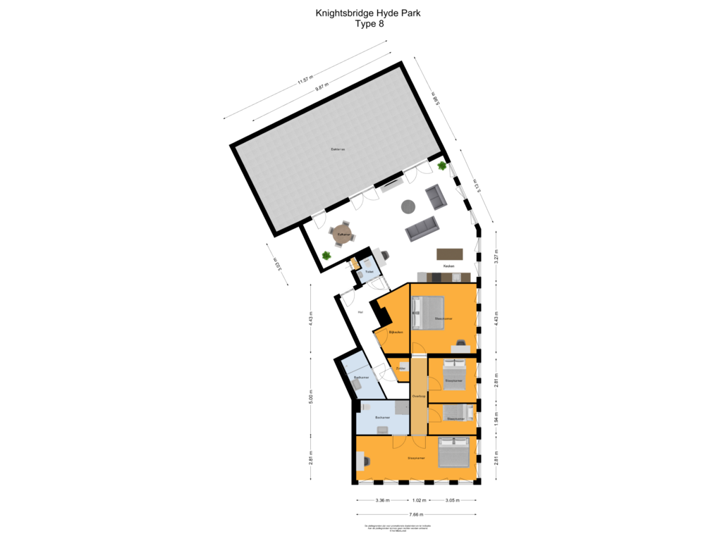 Bekijk plattegrond van First floor van Knightsbridge Hyde Park huis 2 type 1