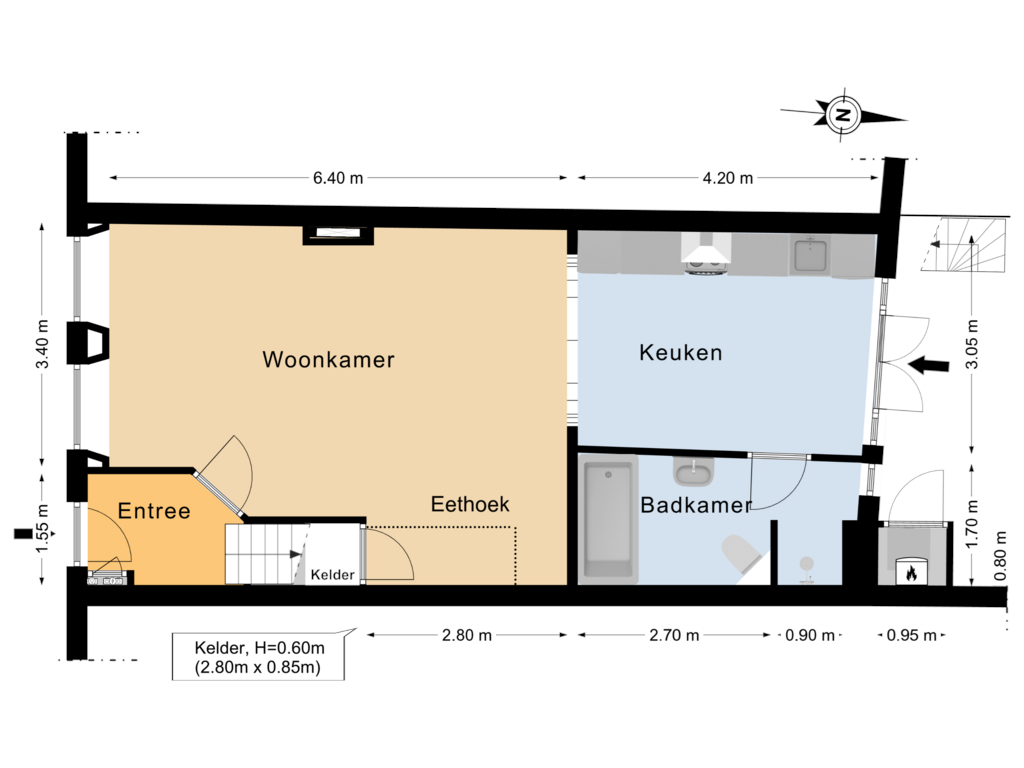 Bekijk plattegrond van Begane grond van Wortelhaven 13