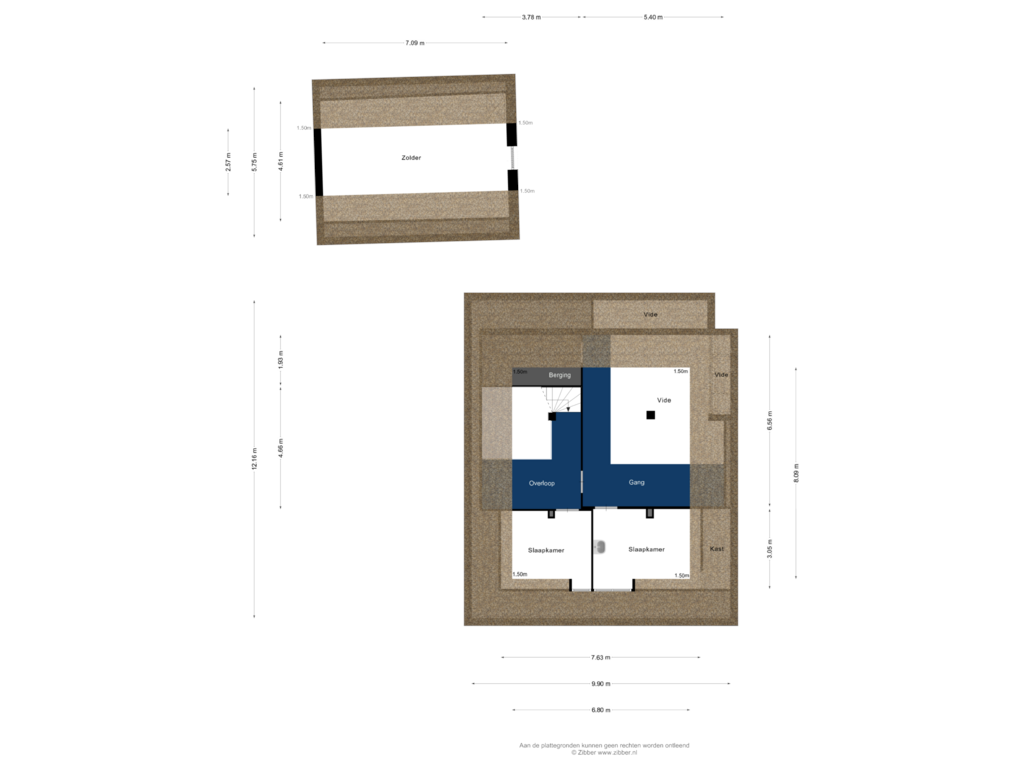 Bekijk plattegrond van Eerste verdieping van Zuiderdracht 18