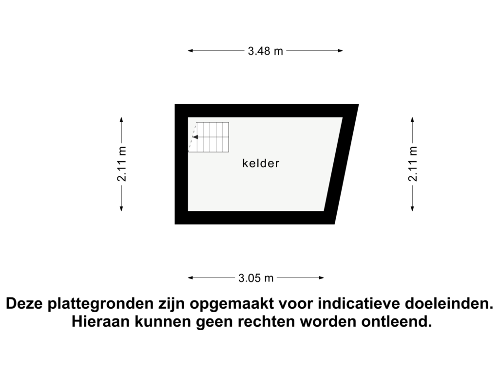 Bekijk plattegrond van Kelder van Foarstrjitte 34