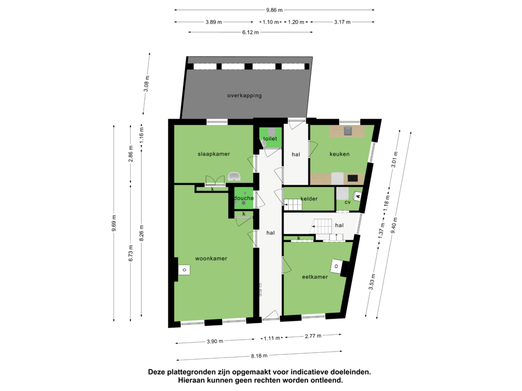 Bekijk plattegrond van Begane grond van Foarstrjitte 34