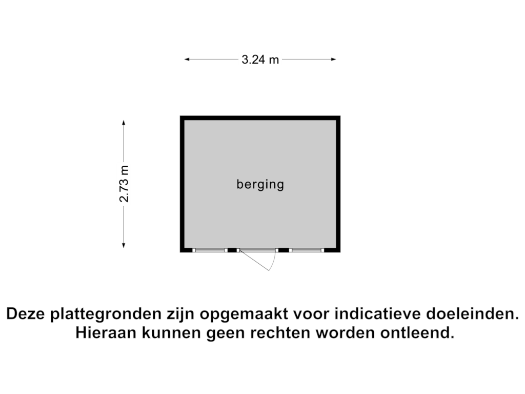 View floorplan of Berging of Joannes Antonides van der Goeskade 41