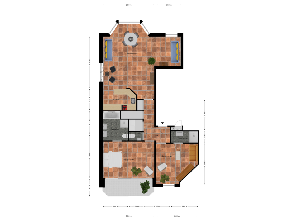 Bekijk plattegrond van Begane Grond van Boulevard de Wielingen 82-017