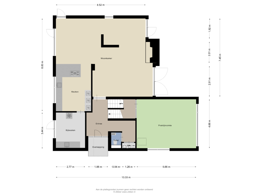 View floorplan of Begane Grond of Golfslag 4