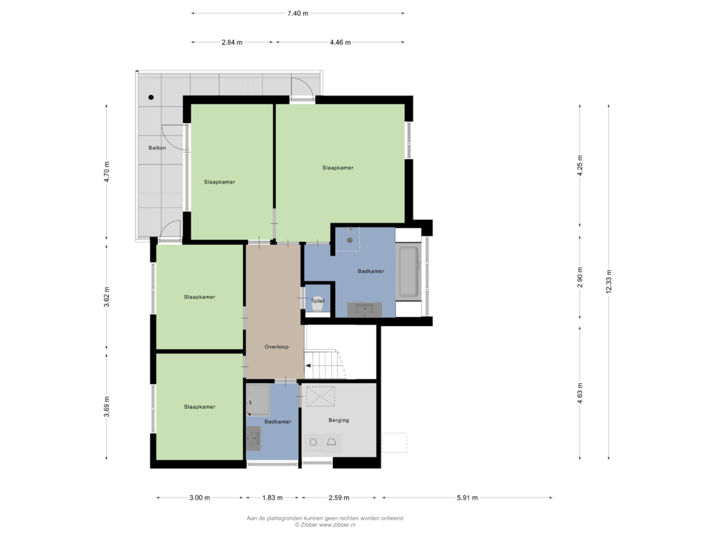 View floorplan of Eerste verdieping of Golfslag 4