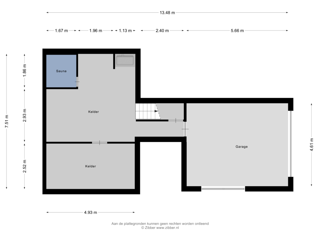 View floorplan of Souterrain of Golfslag 4