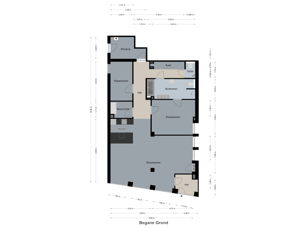 Bekijk plattegrond van Begane Grond van Hoogstraat 18