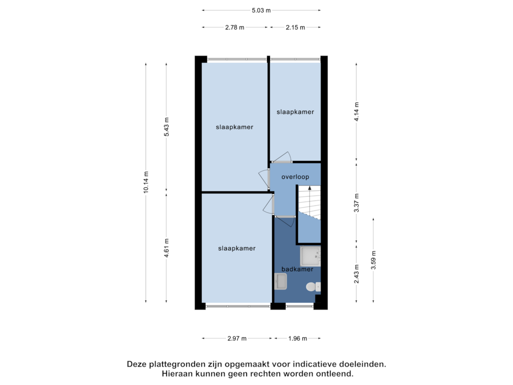 Bekijk plattegrond van 1e verdieping van Donderbergweg 203