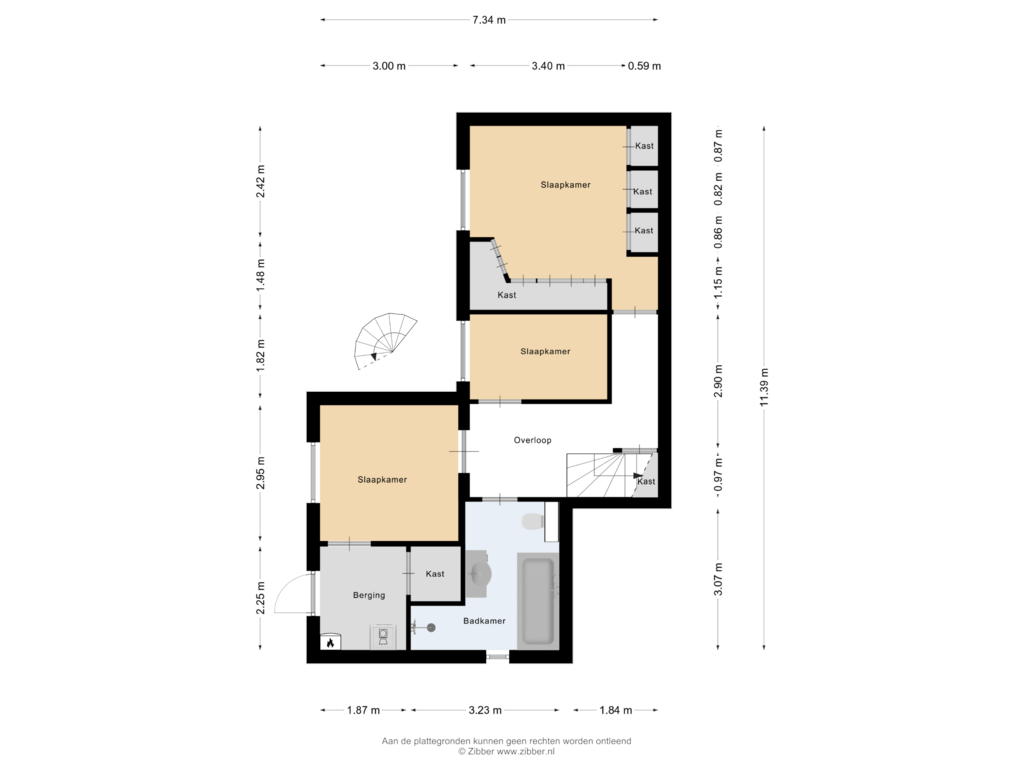 View floorplan of Souterrain of Klein-Nullandstraat 25