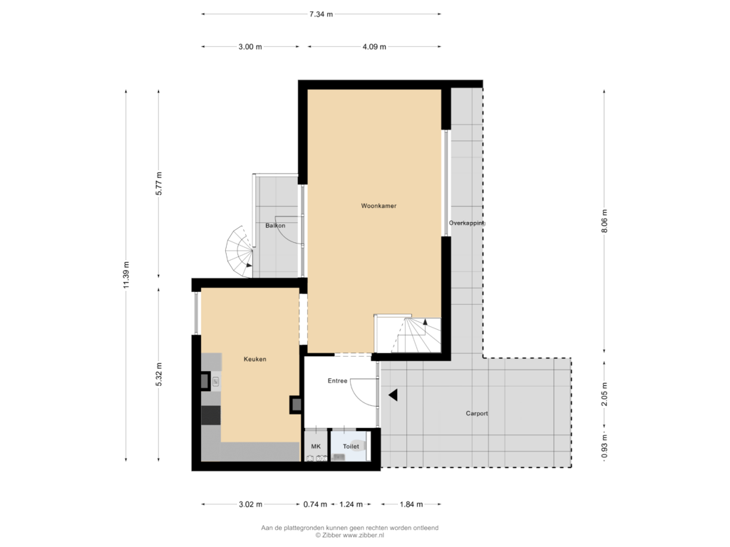 View floorplan of Begane grond of Klein-Nullandstraat 25