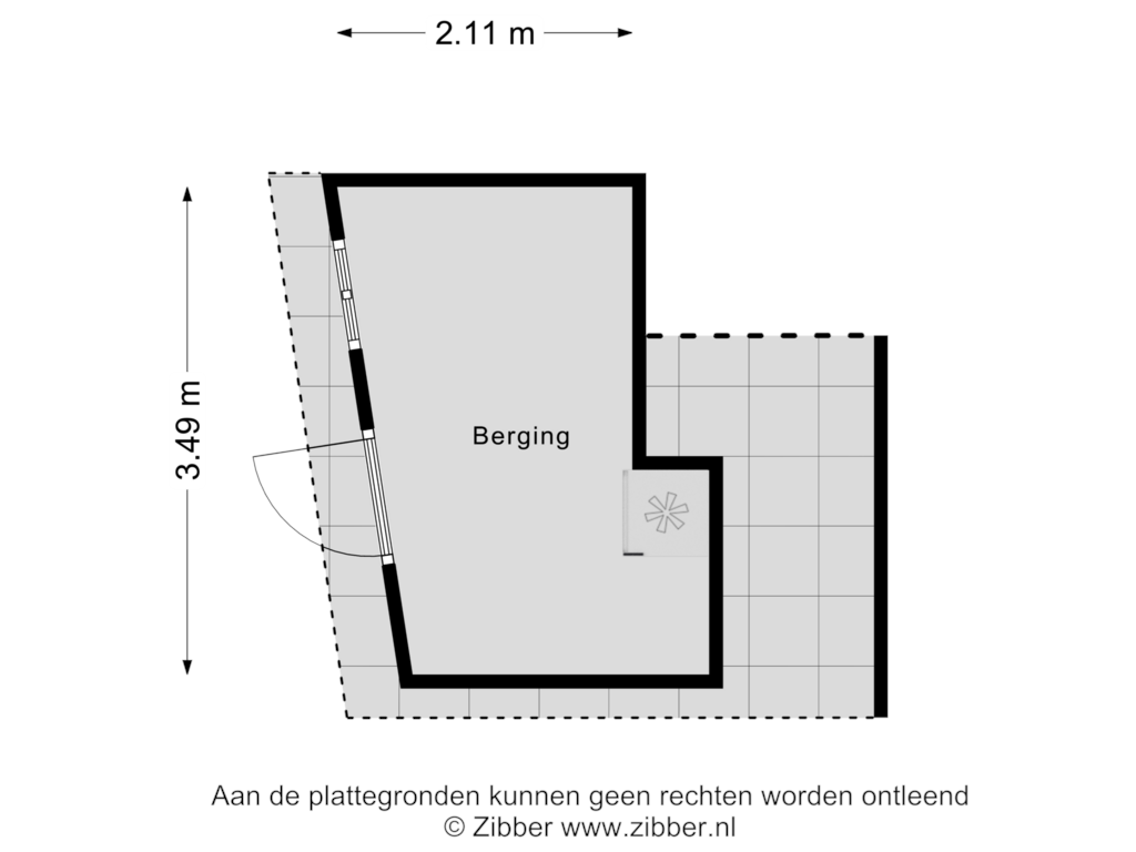 View floorplan of Berging of Klein-Nullandstraat 25