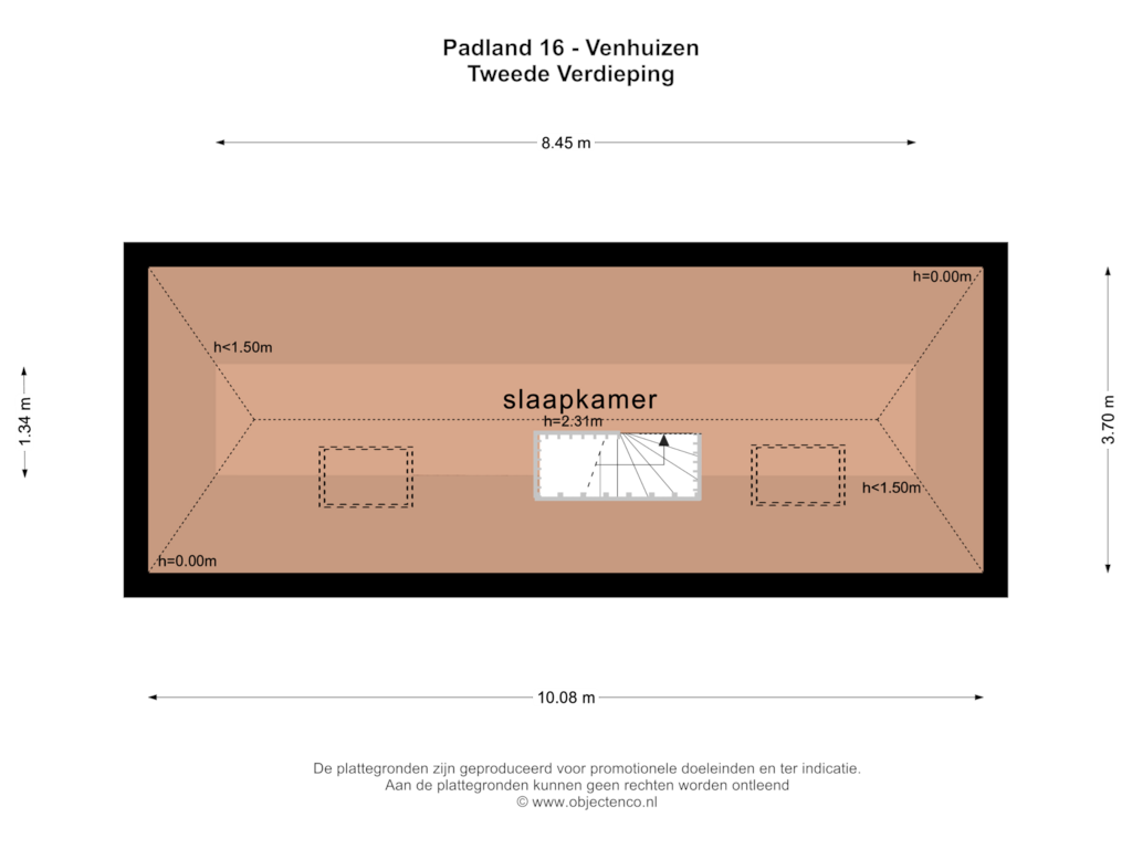 View floorplan of TWEEDE VERDIEPING of Padland 16