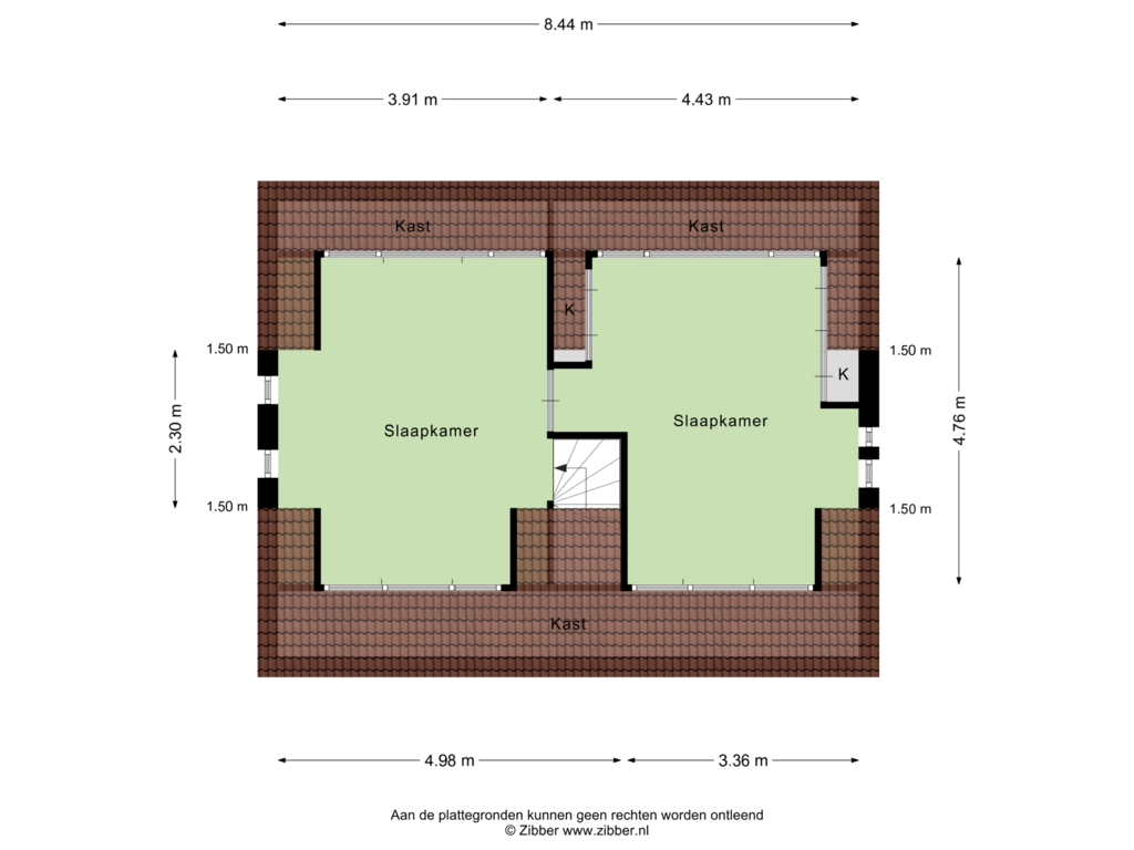 View floorplan of Tweede verdieping of Turnhoutseweg 1