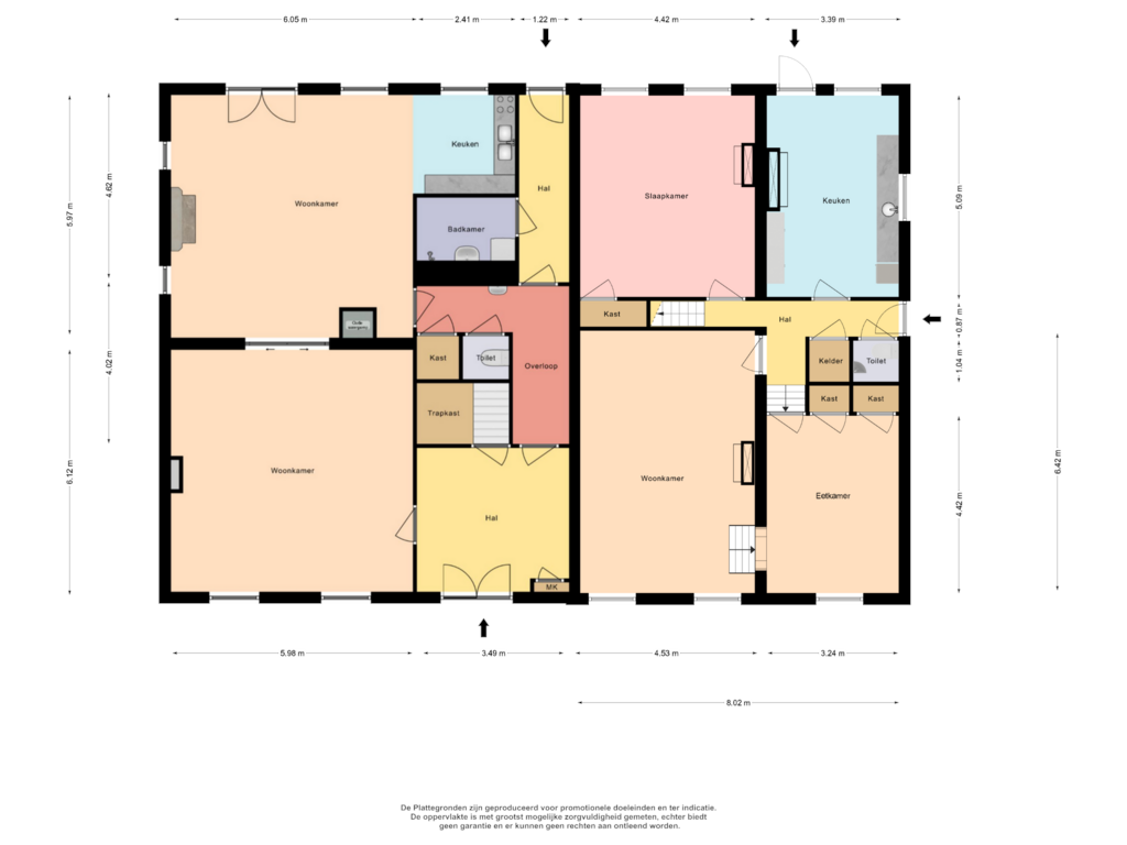 Bekijk plattegrond van Woonlaag 1 van Schoolstraat 22-24