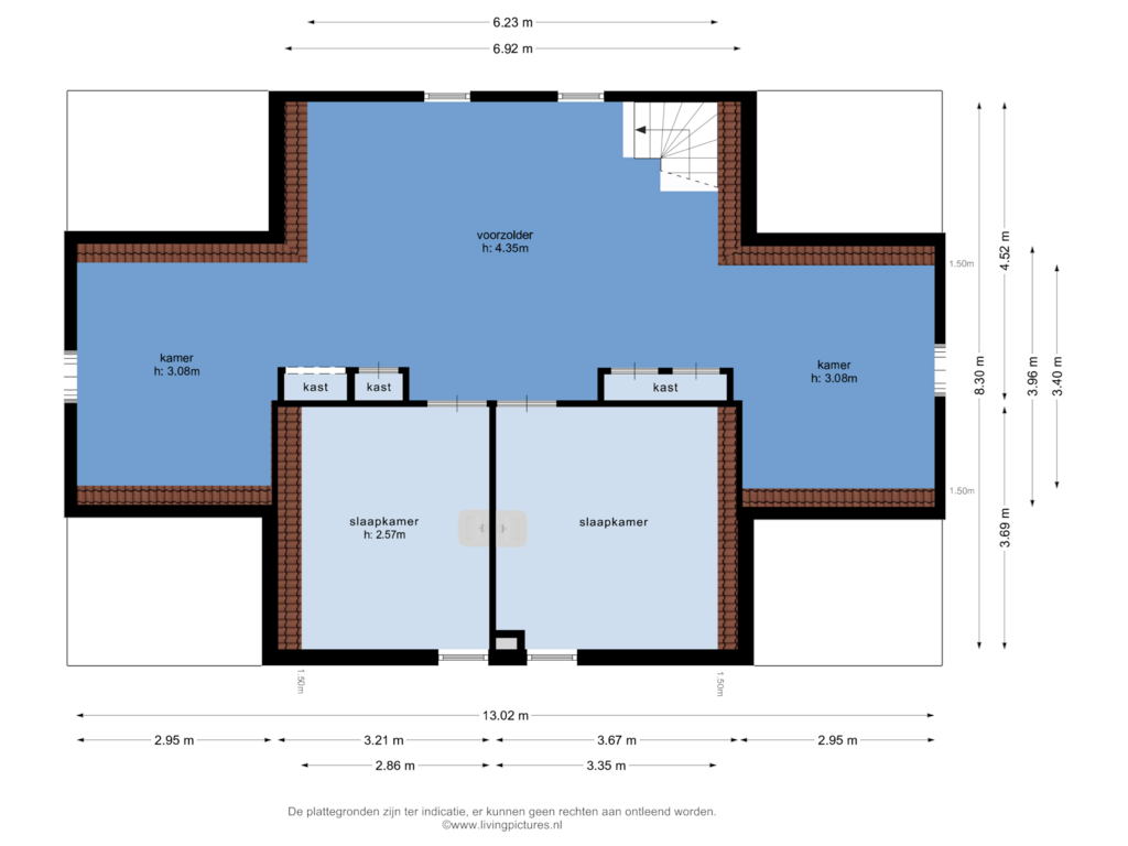 View floorplan of 2e verdieping of Meerten Verhoffstraat 5