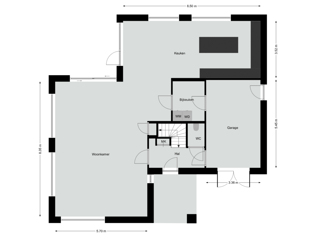 View floorplan of Begane grond of Luxe Villa (Bouwnr. 4)