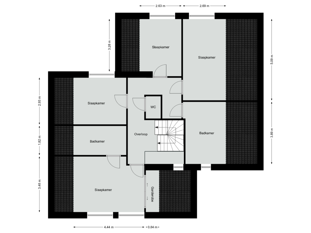 View floorplan of Eerste verdieping of Luxe Villa (Bouwnr. 4)