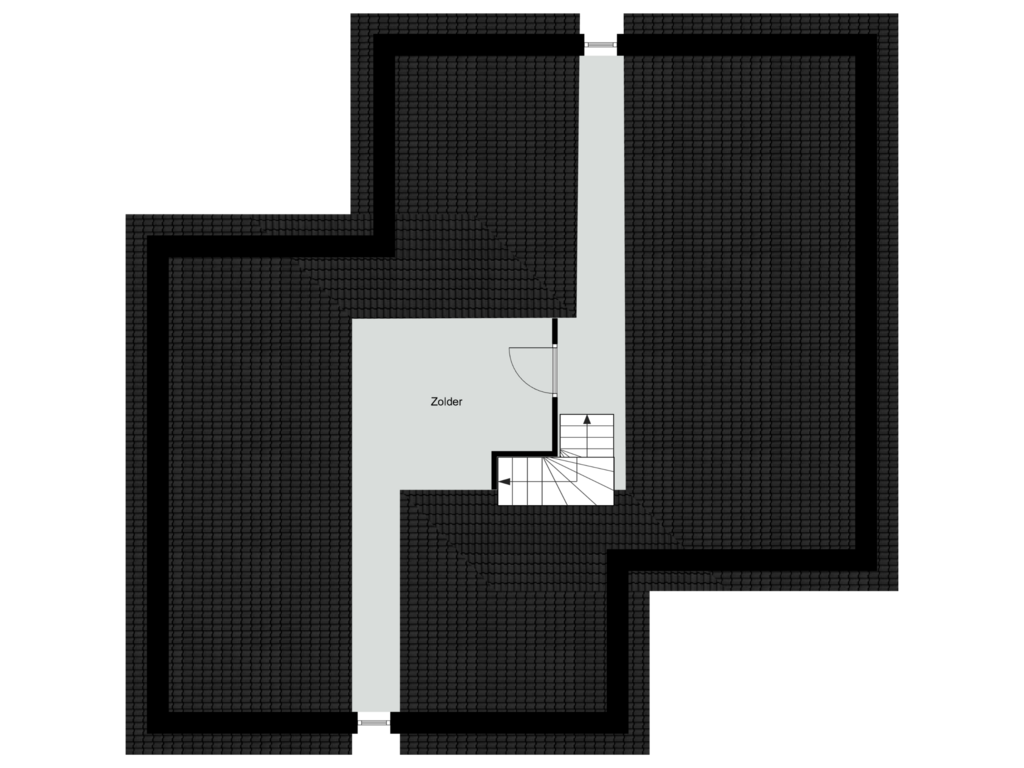 View floorplan of Zolder of Luxe Villa (Bouwnr. 4)