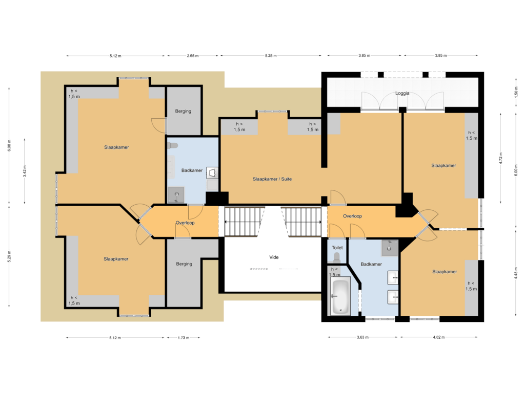 Bekijk plattegrond van Verdieping van Elburgerweg 13