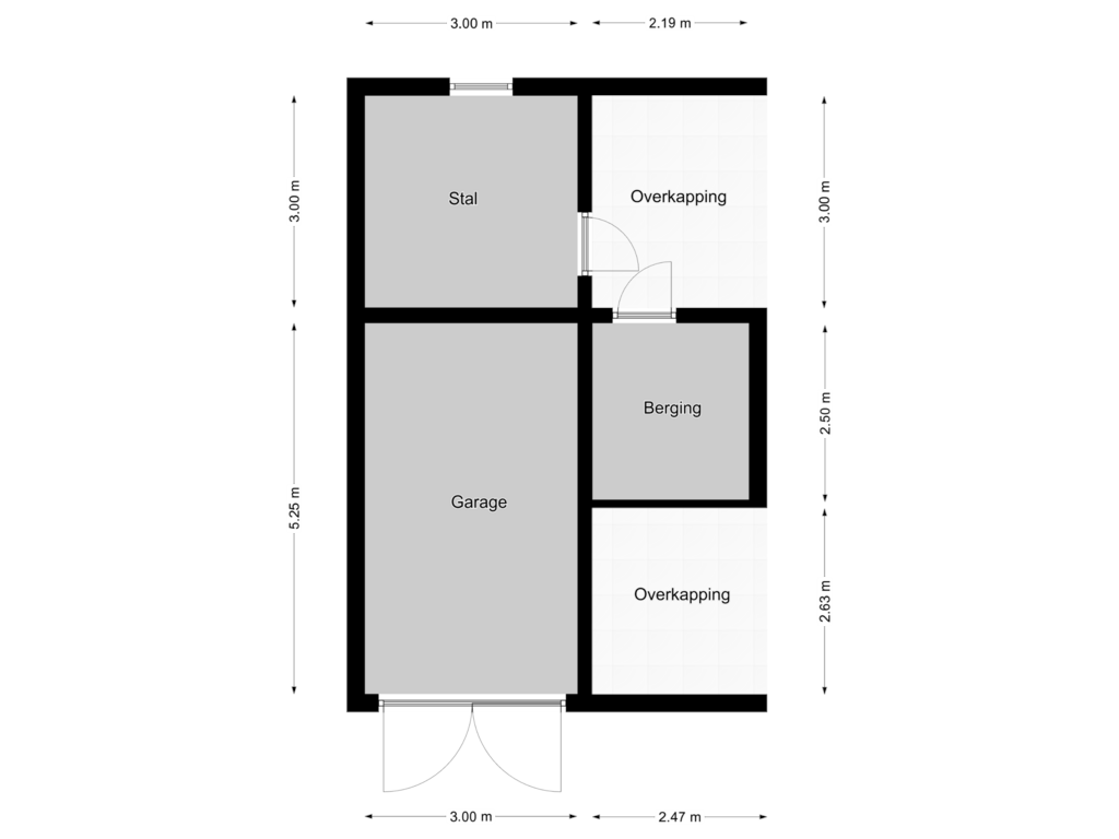 Bekijk plattegrond van Garage van Elburgerweg 13