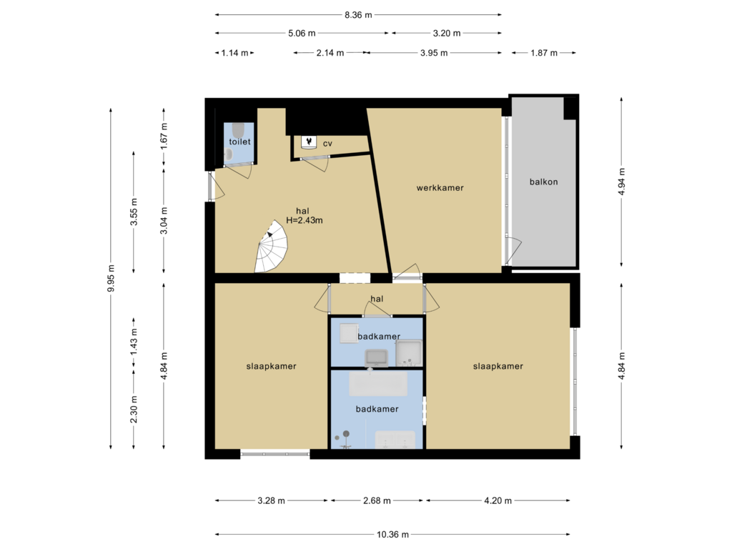 View floorplan of Begane grond of Wittgensteinlaan 141