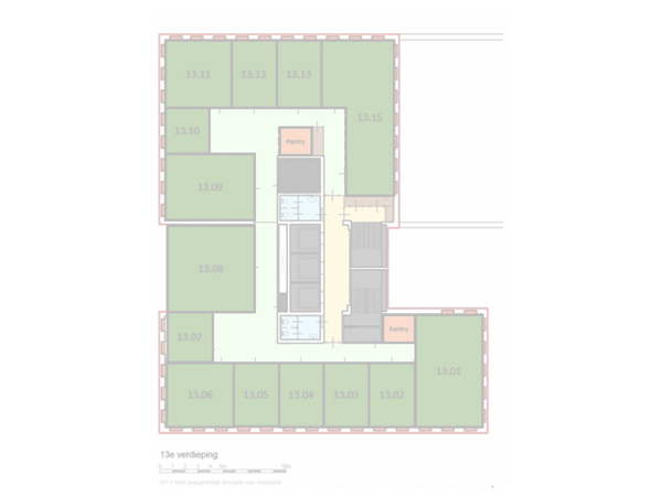 PLattegrond 13e verdieping